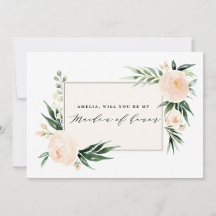 Pfirsich und cremefarbene Aquarellmädchen