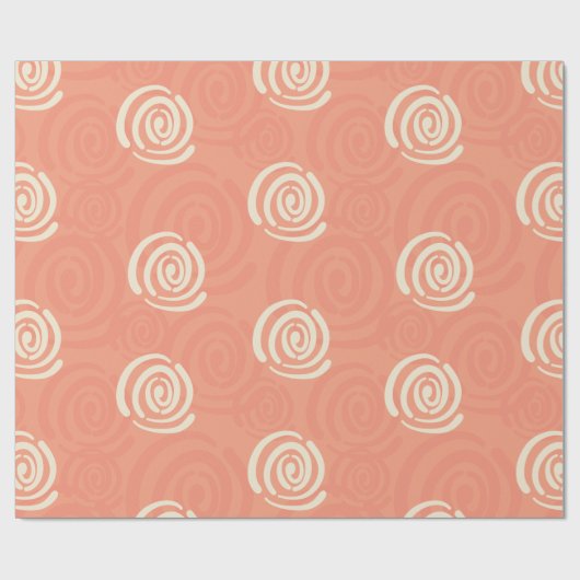 Pfirsich- und Cremepapier für Wirbel Geschenkpapier (Flach)