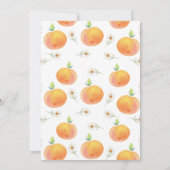 Pfirsich und daisa ein süßer Pfirsich 1. Geburtsta Einladung (Rückseite)