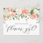 Pfirsich und Elfenbein Blume werden Sie mein Blume Postkarte (Vorderseite)