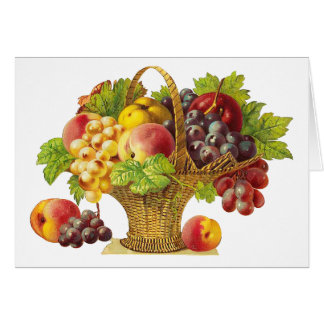 Pfirsich-und Frucht-Korb - Vintage Kunst