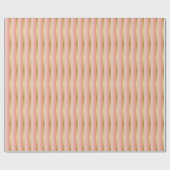 Pfirsich-und Goldstreifen Geschenkpapier (Flach)