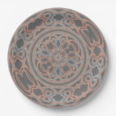 Pfirsich- und Graupapierplatte Pappteller (Vorderseite)