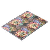 Pfirsich und Gray Succulents Notizblock (Linke Seite)