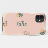 Pfirsich und grüne Ästhetik Case-Mate iPhone Hülle (Rückseite (Horizontal))