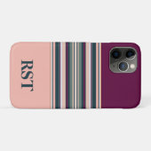 Pfirsich und grüne Streifen Case-Mate iPhone Hülle (Rückseite (Horizontal))