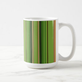 Pfirsich und grüne Streifen (Flasche) Kaffeetasse