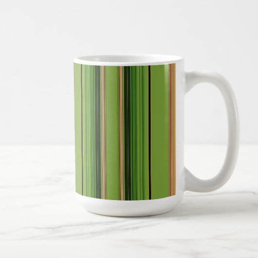 Pfirsich und grüne Streifen (Flasche) Kaffeetasse (Rechts)