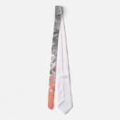 Pfirsich- und Imitat-Glitter personalisiert Krawatte (Rückseite)