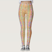 Pfirsich und Karierte Leggings (Vorderseite)