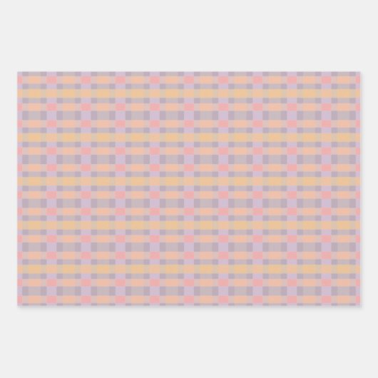 Pfirsich und Lilac Geschenkpapier Set (Vorderseite)