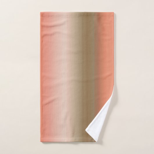 Pfirsich- und Olivenstreifen Badhandtuch Set (Handtuch)