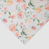 Pfirsich und Pink Feminine Blumenmuster Seidenpapier (Detail)