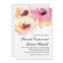 Pfirsich und Pink Watercolor Blumenzehen