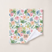 Pfirsich-und rosa-Erdnussmuster Badhandtuch Set (Waschlappen)