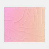 Pfirsich und rosa Farbverlauf Fleecedecke (Vorderseite (Horizontal))