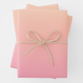 Pfirsich und rosa Farbverlauf Geschenkpapier Set (Beispiel)