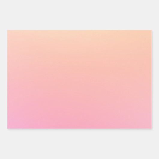 Pfirsich und rosa Farbverlauf Geschenkpapier Set (Vorderseite)