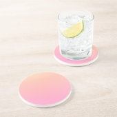 Pfirsich und rosa Farbverlauf Getränkeuntersetzer (Seite)
