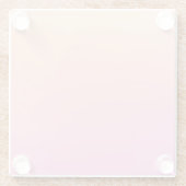 Pfirsich und rosa Farbverlauf Glasuntersetzer (Rückseite)
