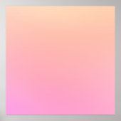 Pfirsich und rosa Farbverlauf Poster (Vorne)