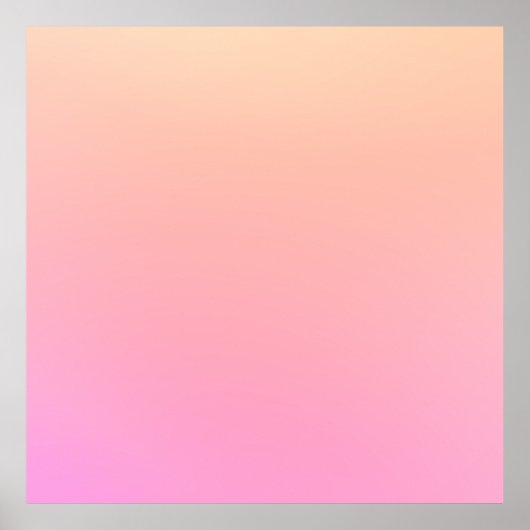 Pfirsich und rosa Farbverlauf Poster (Vorne)