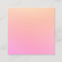 Pfirsich und rosa Farbverlauf Quadratische Visitenkarte