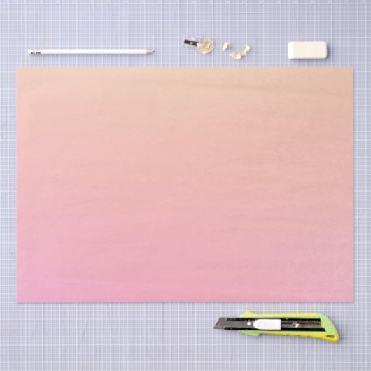 Pfirsich und rosa Farbverlauf Seidenpapier (Handwerk)