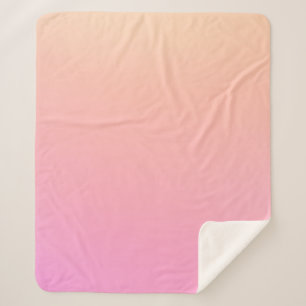 Pfirsich und rosa Farbverlauf Sherpadecke