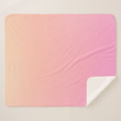 Pfirsich und rosa Farbverlauf Sherpadecke (Vorderseite (Horizontal))