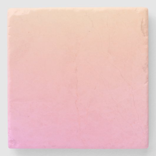 Pfirsich und rosa Farbverlauf Steinuntersetzer (Vorderseite)