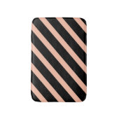 Pfirsich und Schwarzes Badematte (Vorderseite Vertikal)