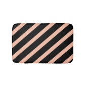 Pfirsich und Schwarzes Badematte (Vorderseite)