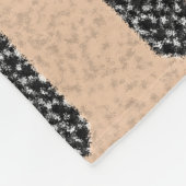 Pfirsich und türkisfarbenes Stammmuster Fleecedecke (Ecke)