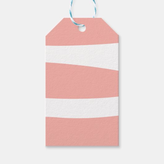 Pfirsich und Weiß Abstrakt Geschenkanhänger (Vorderseite)