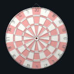 Pfirsich und Weiß Dartscheibe<br><div class="desc">Pfirsich und weißes Karton</div>