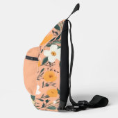 Pfirsich und Weißblütendruck Crossbody Bag (Rechts)
