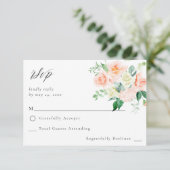 Pfirsich und Weiße Blüte ni Mahlzeit UAWG V3 RSVP Karte (Stehend Vorderseite)