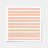 Pfirsich und weiße Streifen Serviette (Vorderseite)