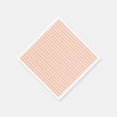 Pfirsich und weiße Streifen Serviette (Ecke)