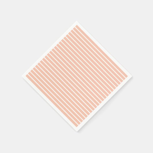 Pfirsich und weiße Streifen Serviette (Ecke)