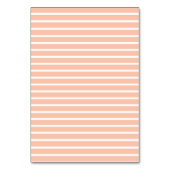 Pfirsich und weiße Streifen Tischnummer (Rückseite)