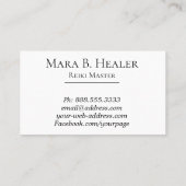 *~* Pfirsich-Universum-Lavendel und rosa Visitenkarte (Rückseite)