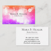 *~* Pfirsich-Universum-Lavendel und rosa Visitenkarte (Vorne/Hinten)