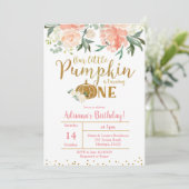 Pfirsich unser kleiner Kürbis dreht eine Einladung (Stehend Vorderseite)