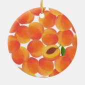 Pfirsich-Verzierung Keramik Ornament (Hinten)