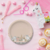 Pfirsich-Waldlamm-Pappteller Pappteller (Party)