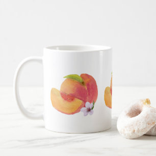Pfirsich-Wasserfarben-Tasse Kaffeetasse
