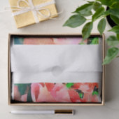 Pfirsich Watercolor-Rose Flasche decoupage Seidenpapier (Geschenk)