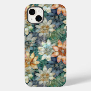 Pfirsich Weiß Blau Grün Floral Case-Mate iPhone 14 Plus Hülle